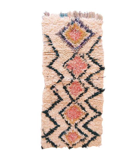 Marokkaans berber tapijt pure wol 163 x 72 cm