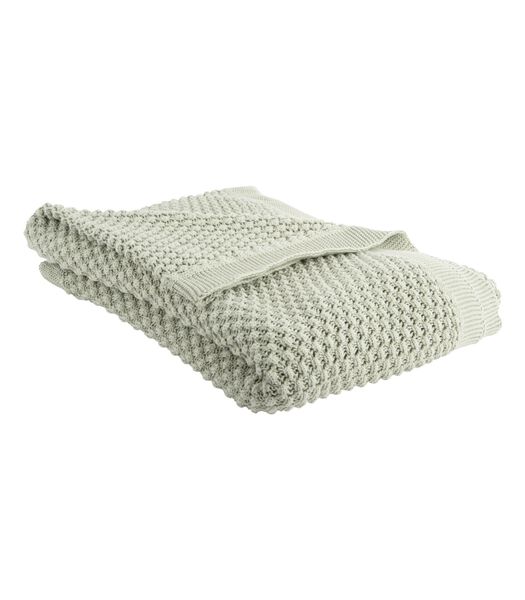 Couverture Popcorn Knitted - Vert - 170x130cm