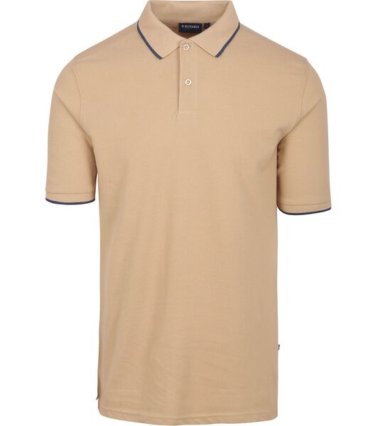 Respect Polo Tip Ferry Beige