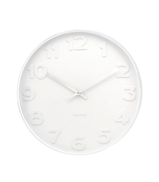Horloge murale Mr. White Numbers - Blanc - Ø51cm