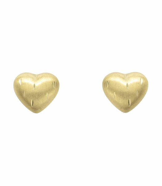 Oorbellen voor meisjes, goud 375 | hart