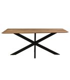 Nordic - Table de salle à manger - acacia - naturel - 160cm - rectangulaire - pied araignée - acier laqué image number 1