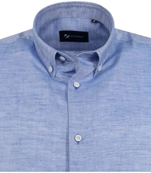 Shortsleeve Overhemd Blauw
