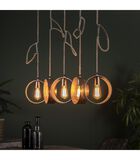 Metal Circle - Lampe suspendue - 5L - nickel antique - hauteur réglable - avec 5 sources lumineuses LED 8450/39A image number 1