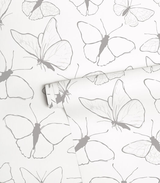 Papier peint 50cm x 10m papillons Picnic day, Lilipinso