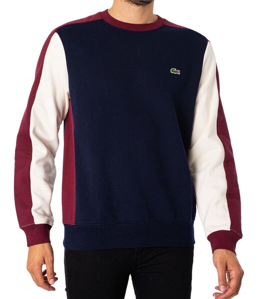 Sweatshirt Met Kleurvlakken Van Geborsteld Fleece