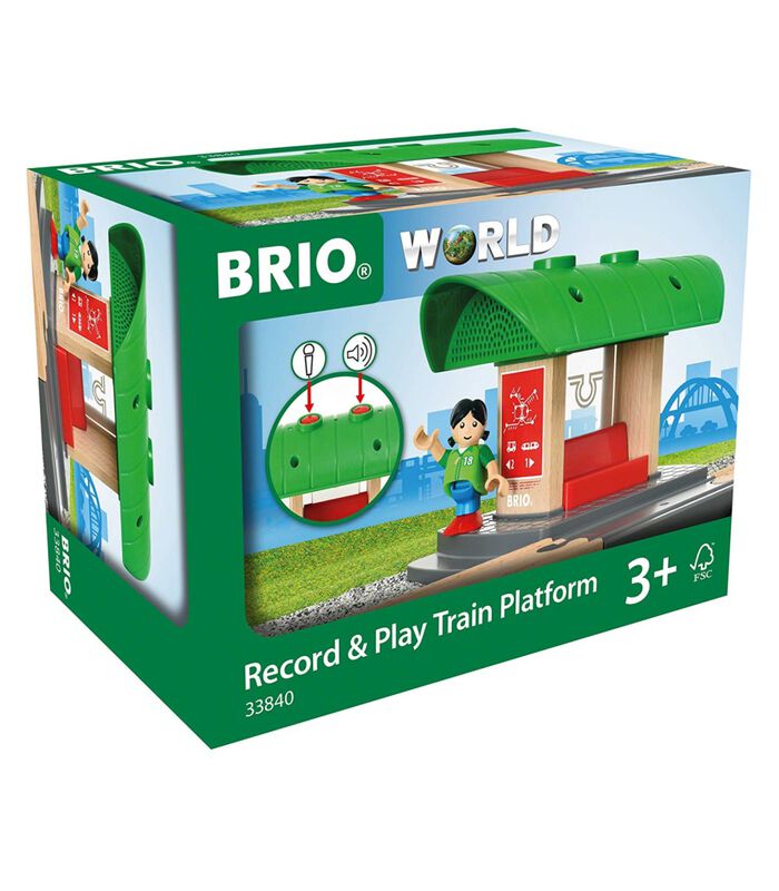 BRIO Record & Play Treinstation met Opnamefunctie - 33840 image number 1