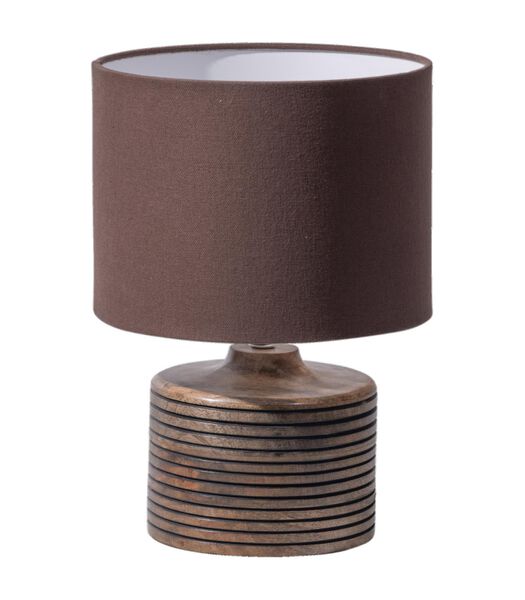 Tafellamp Menzo - Hout - Warm Bruin - 35x25x25