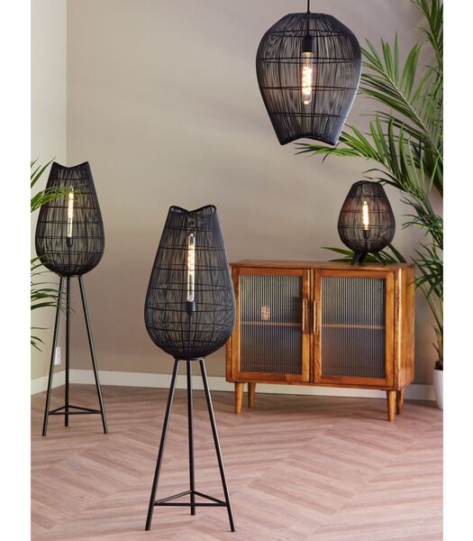 Lampe De Table Yumi - Noir - Ø32cm
