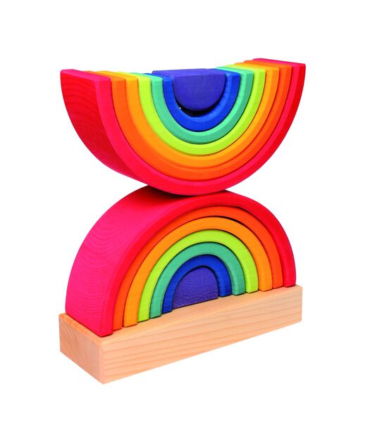 Stapeltoren dubbele regenboog