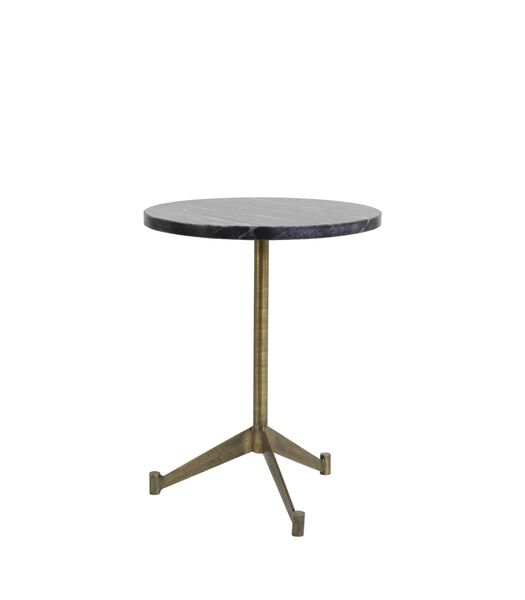 Table d'appoint Lomelo - Noir/Bronze Antique - Ø40cm