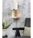 Wandlamp Andes - Bamboe/Wit - 19x24x36cm image number 1