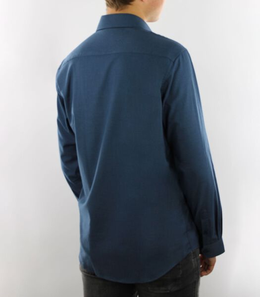 Chemise sans pli ni repassage - Bleu - Coupe régulière - Coton Bamoe - Hommes