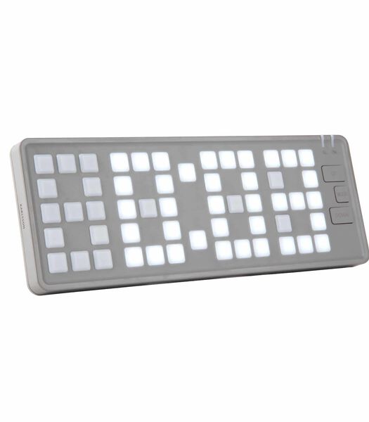 Wekker Keyboard - Grijs - 23x1.5x8.3cm
