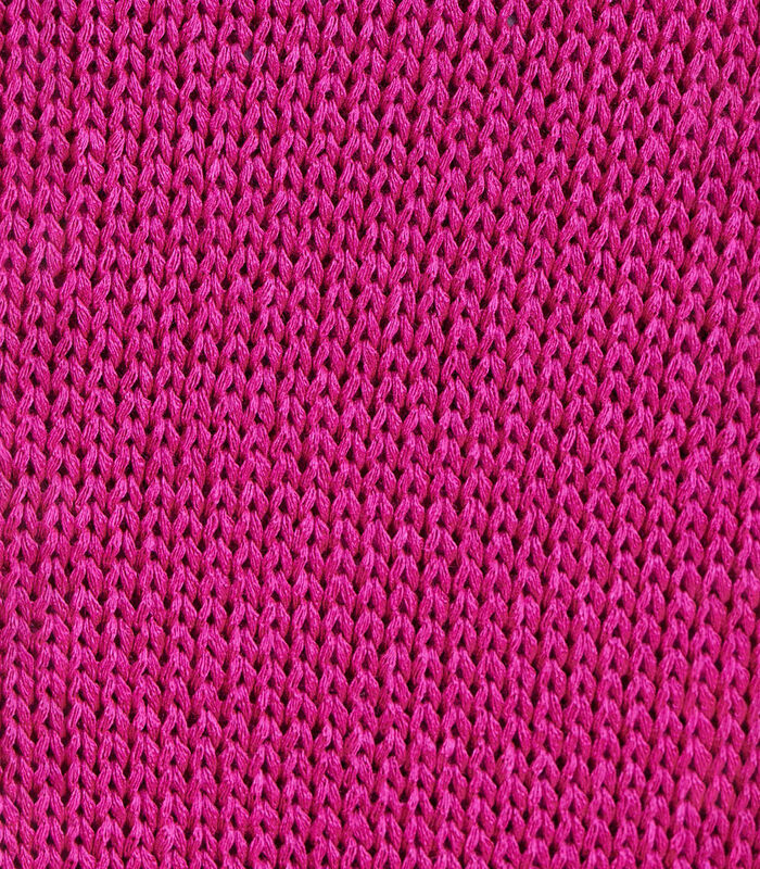 Fuchsia roze vest lange mouwen rond image number 4