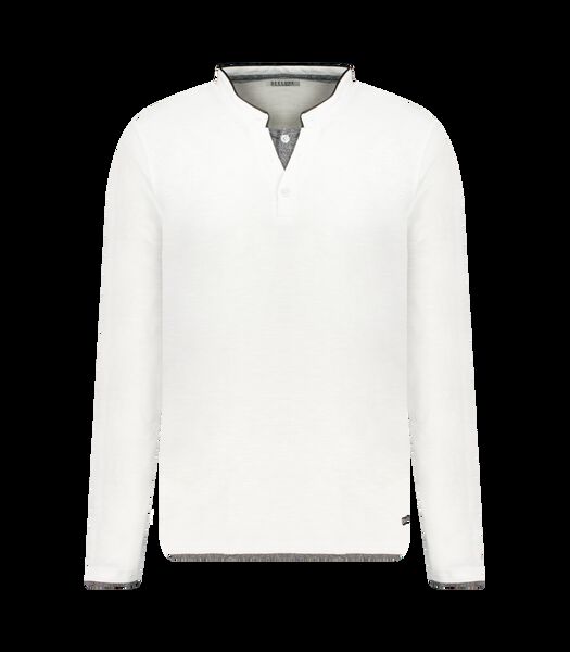 GLAZING - Pull double col jersey coton