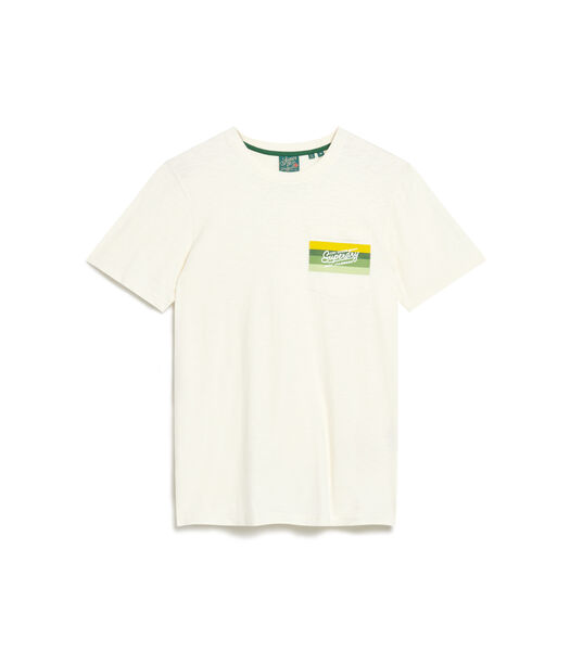 T-shirt met strepen en logo Cali