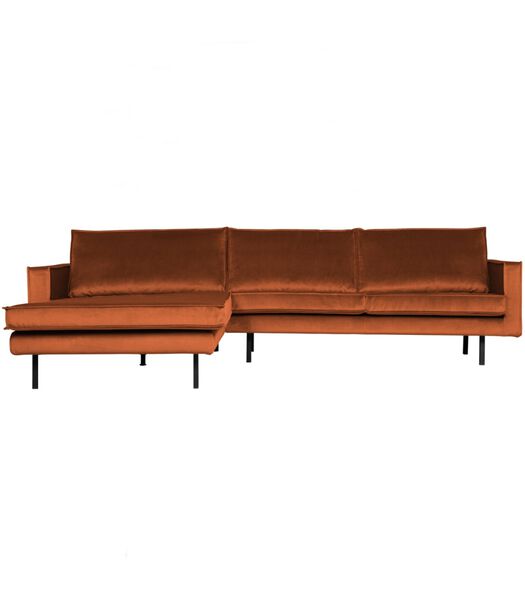 Rodeo Chaise Longue Links - Velvet - Roest - 85x300x86