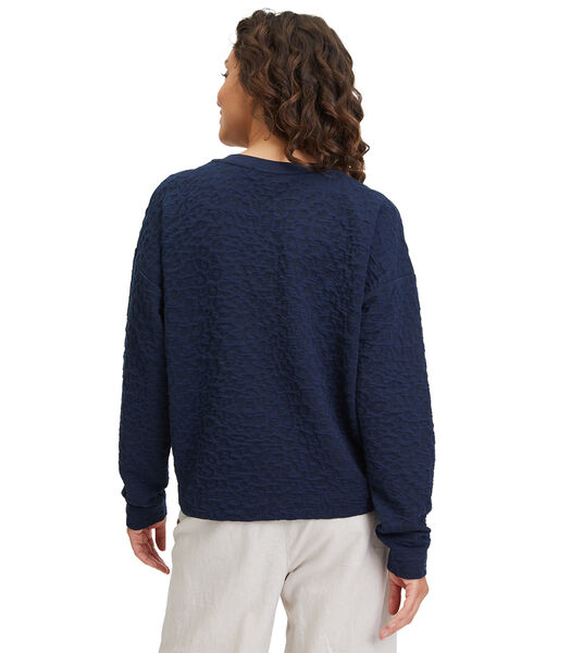 Pull-over en molleton avec structure