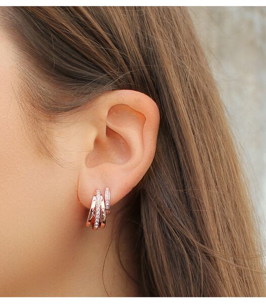 Boucles d'oreilles Aurielle Hoop - Cristal Autrichien de très haute qualité