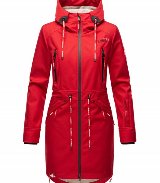 Dames warme softshell hiking jas Racquelle Rood
