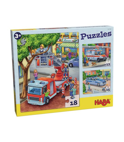 HABA Puzzles Police, Pompiers, Service de secours