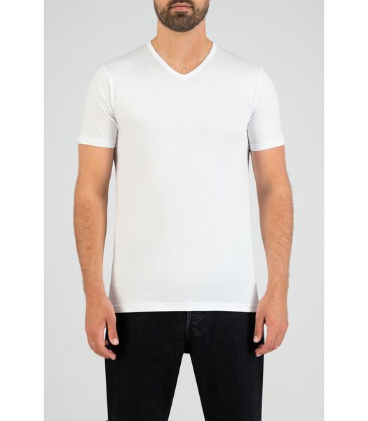2-pack Basic Fit T-shirt V-hals Zwart