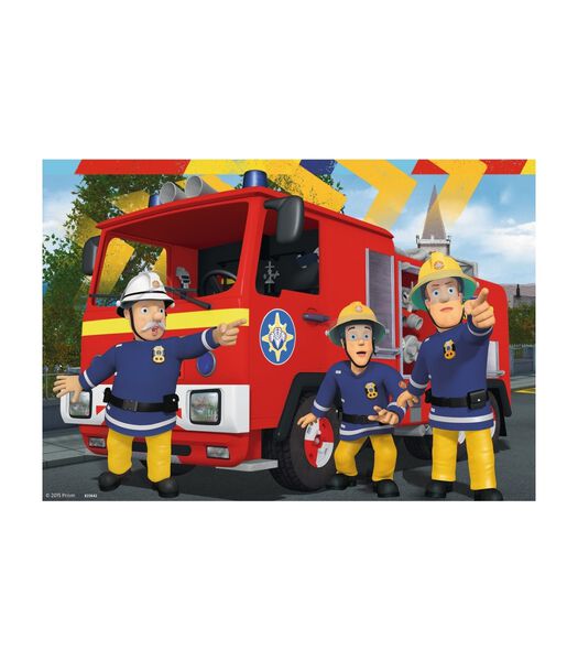 puzzel Brandweerman Sam helpt je uit de brand - 2x 24 stukjes