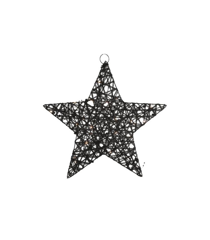 Étoile de Noël  Noir Lille - avec minuterie LED - Moyen image number 0