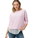 Sweatshirt met blouseinzet image number 0
