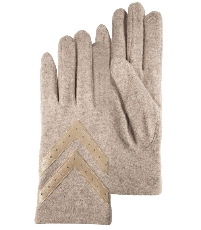 Wollen handschoenen - Touchscreen - Beige image number 3