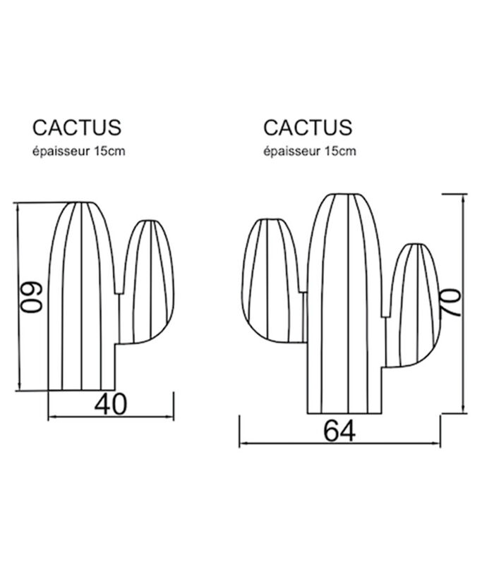 Buitenkussen cactus raffia-effect SET/2 Stuks image number 3