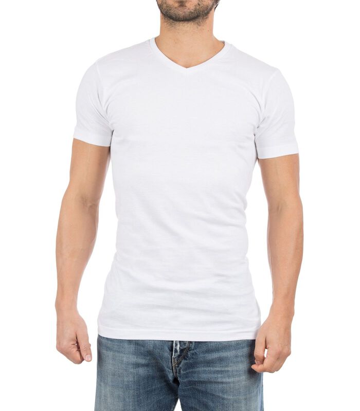 West-Virginia T-shirt V-Hals Wit (2Pack) image number 1