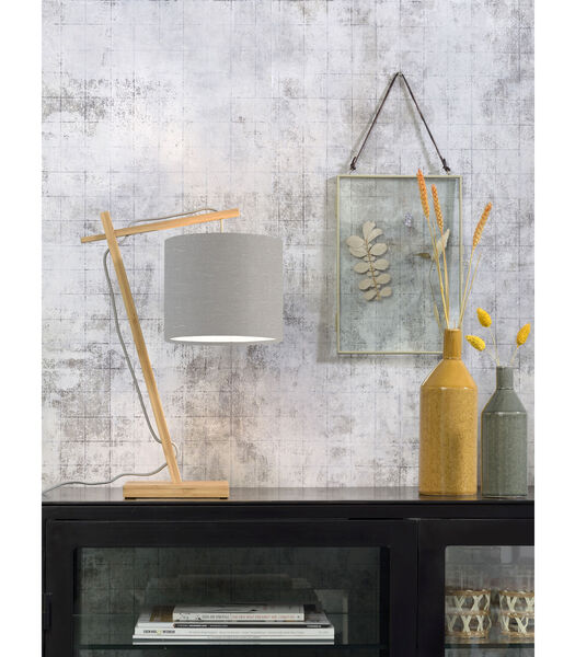 Lampe de table Andes - Bambou/Gris Clair - 30x18x46cm