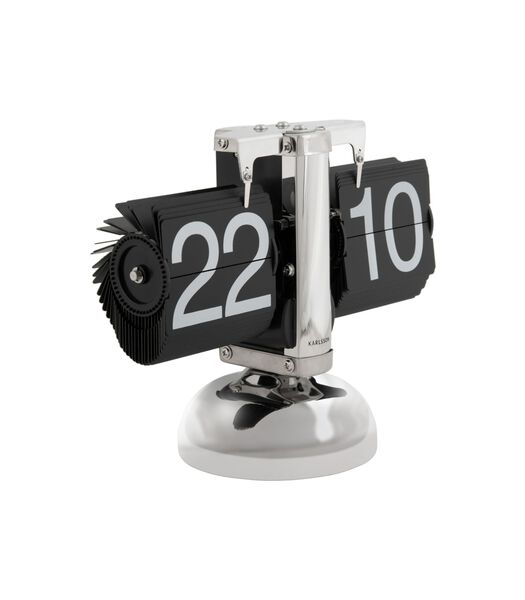 Horloge de table Small Flip - Noir - 9.5x21x16.5cm