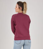 Bedrukte sweater met ronde hals O2SHEEKS image number 2
