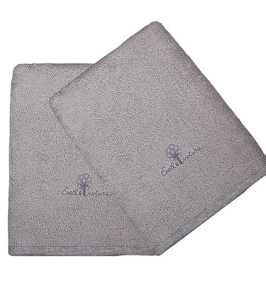 Set van 2 Handdoeken badstof 50x90 cm organisch katoen