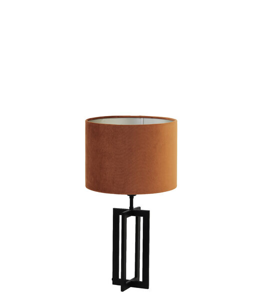 Lampe de table Mace/Velours - Noir/Terra - Ø30x56cm
