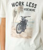 WORKLESS - Heren t-shirt met werkloos motorfietsontwerp image number 2