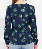 Bedrukte uitlopende vloeibare blouse AMRITA image number 2