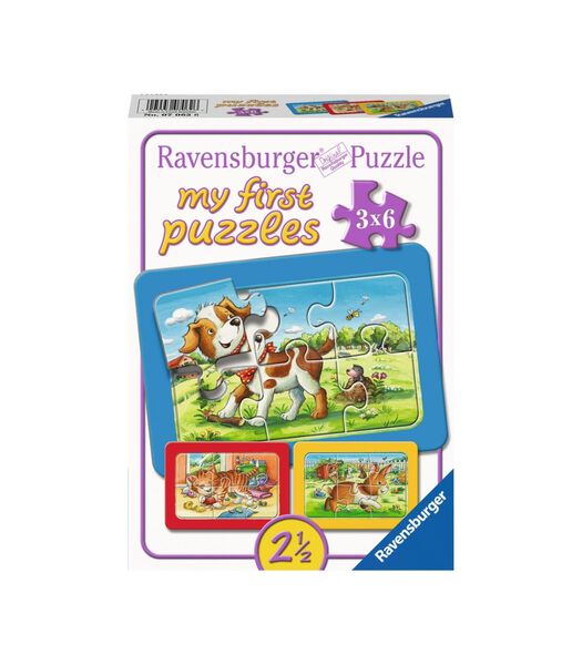 puzzle Mes amis les animaux 3 x 6p