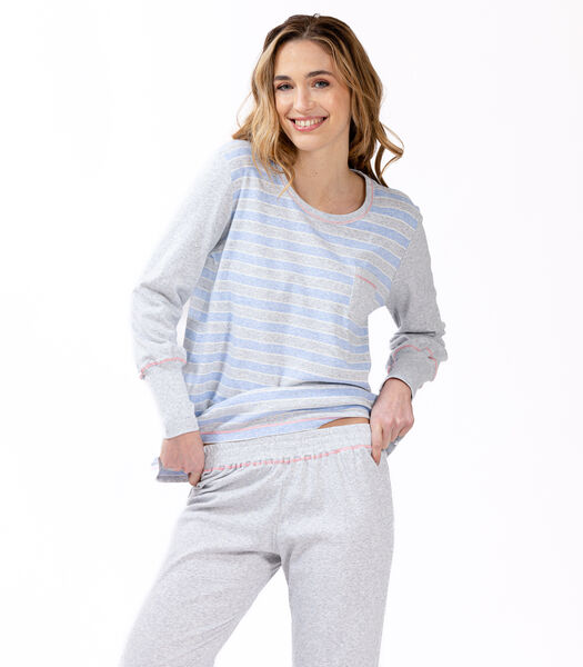 Pyjama en coton rayures HYGGE 602