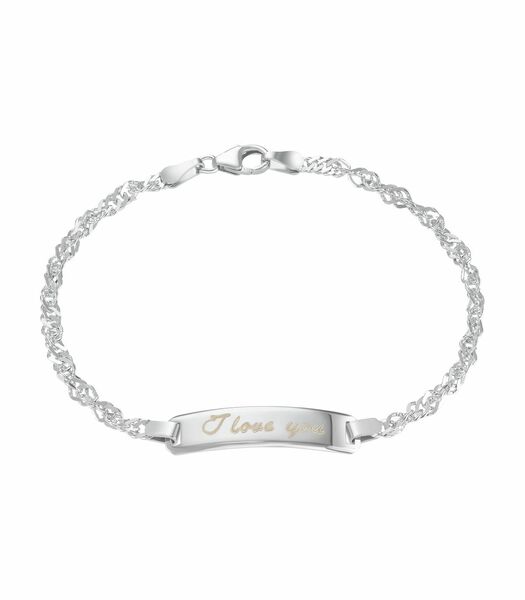 Bracelet d'identification pour dames, argent 925 sterling