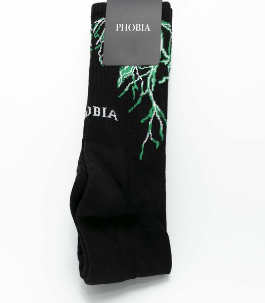 Phobia Sokken Groen Bliksem Zwart