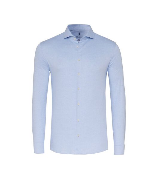 Essential Overhemd Hai Piqué Lichtblauw