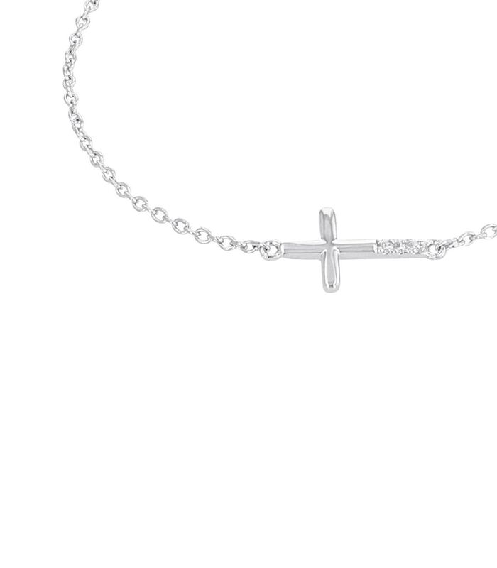 Bracelet pour fille, argent 925 sterling, zirconium synth. | croix image number 0