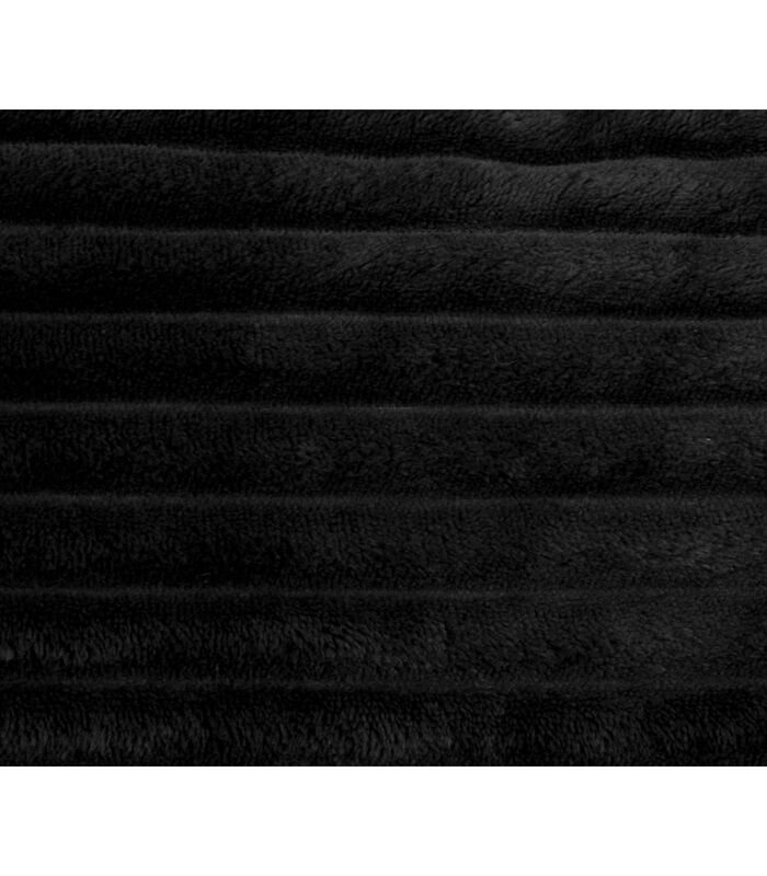 Deken Big Ribbed - Velvet Zwart - 150x150cm image number 2