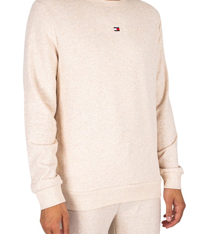 Lounge-sweatshirt met geborduurd logo image number 1