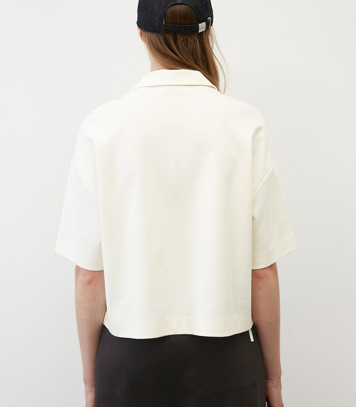 Oversized poloshirt met rits cropped image number 2