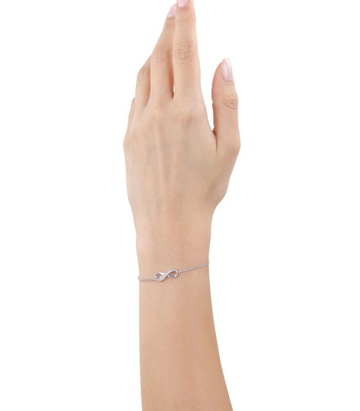 Armband voor dames, 925 Sterling zilver, zirkonia synth. | Oneindigheid image number 3